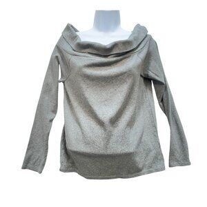 J.Crew Womens Off-The-Shoulder Knitted Sweater Size L Gray Long-Sleeve Stretch